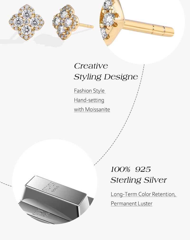 Attagems D Color VVS1 Lab-Created Moissanite Stud Earrings for Women Classic Elegant Floral Design Sparkling Gemstone Jewelry E052 Sterling Silver Wedding Anniversary Birthday Trend E052 Attagems D Color VVS1 Lab-Created Moissanite Stud Earrings for Women Classic Elegant Floral Design Sparkling Gemstone Jewelry E052 Sterling Silver Wedding Anniversary Birthday Trend E052
