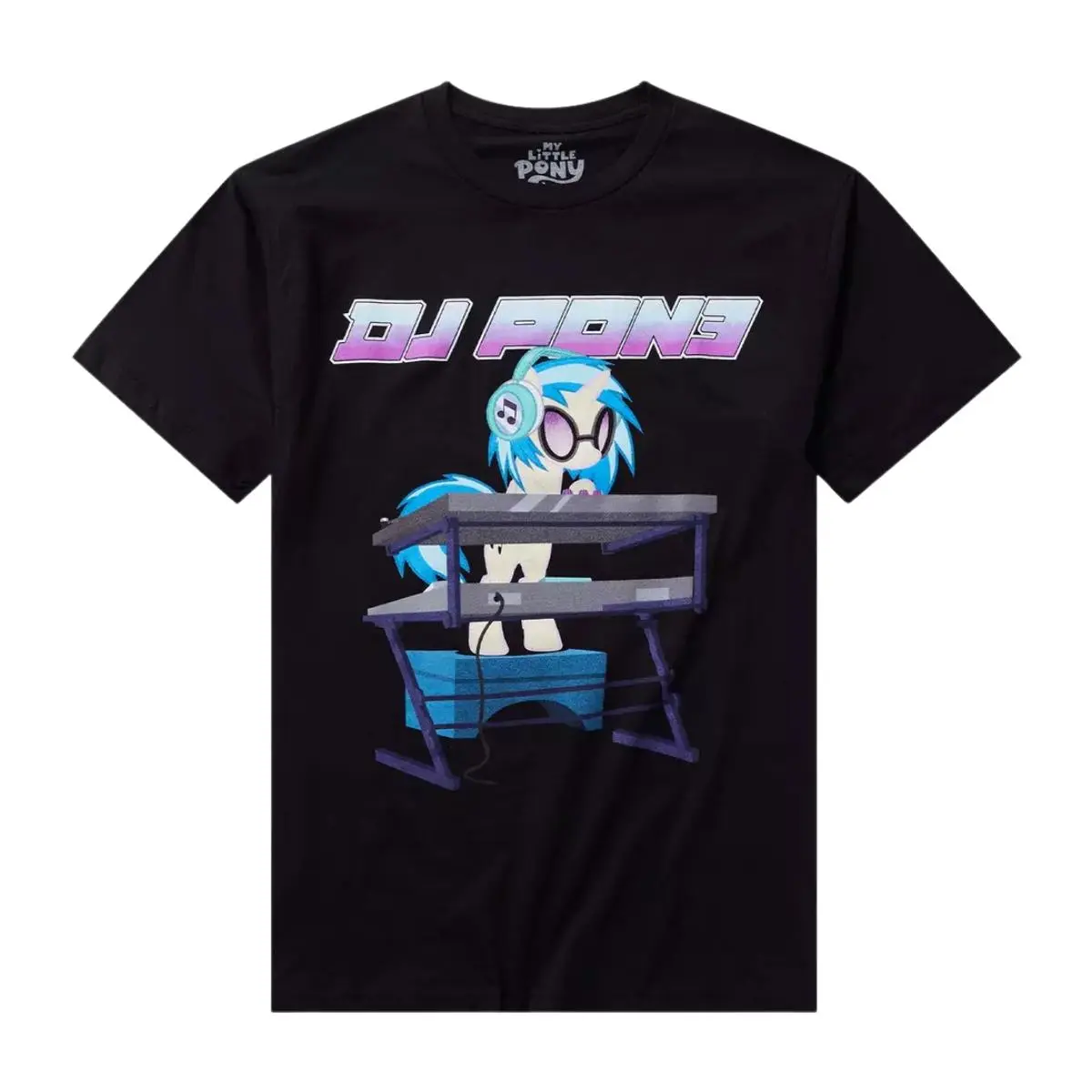 Unisex T-Shirt, Casual My Little Pony DJ Pon-3 Graphic in Breathable Soft Cotton, Comfy Short-Sleeve with Loose Cut, Shortsleeve, Menswear, Breathable Fabric, Graphic Print, Dj Pon-3 Theme, Tops, Round Neck, Casual Comfy Fashion, Basic Tee