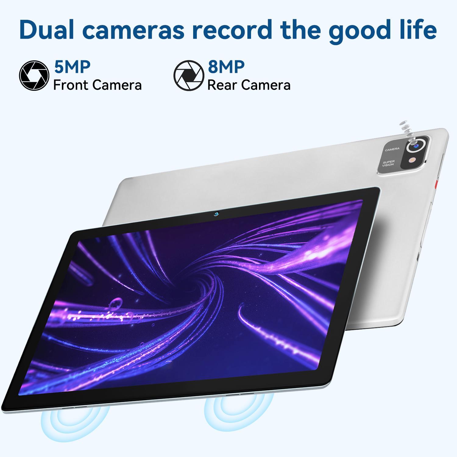 Aeezo Tablet 10.1 Inch Android 13/14  Quad/Octa-Core 64GB ROM, Big Screen, Brightly Color, Large Capacity And Low Consumption, Learning Tablet