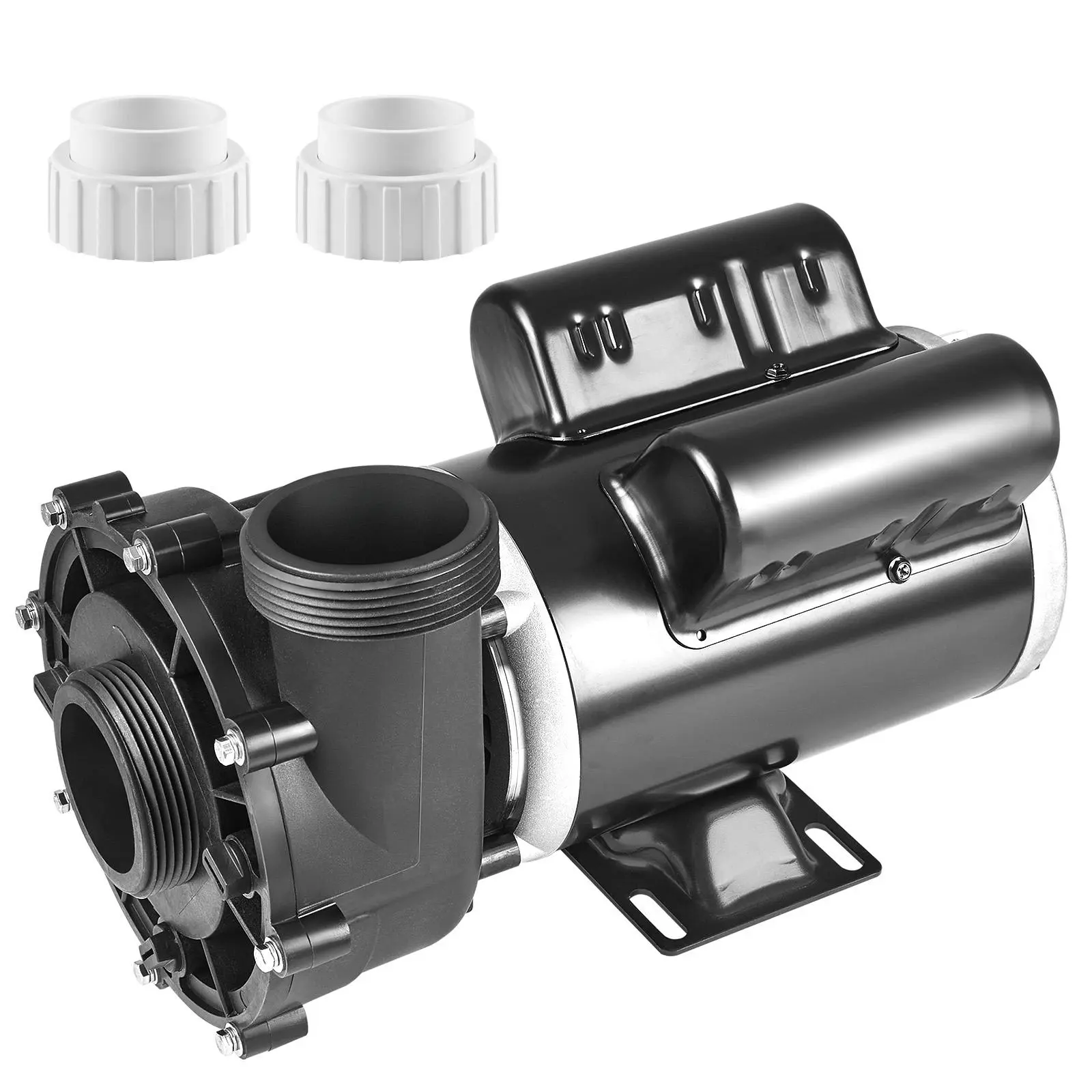 VEVOR 2 Speed SPA Pump,  , 48-Frame, AC 110-120V Hot Tub SPA Pump, 1.5HP/150GPM/42.65ft High Speed or 0.46HP/70GPM/9.18ft Low Speed, 2" Port 90° Rotational Interface for Hot Tub, Tested to UL Standards#BackToSchool
