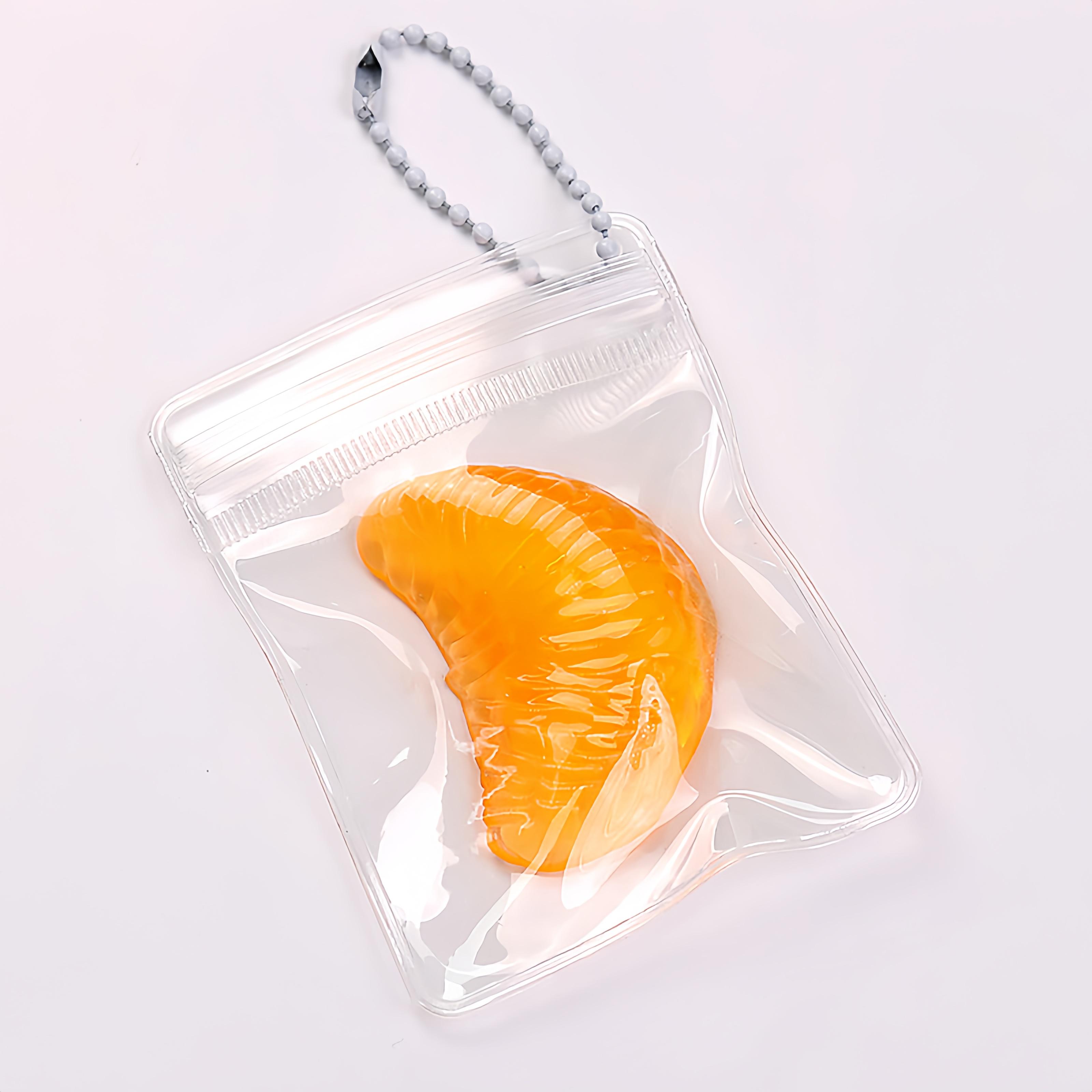 J&J 10 Pcs Realistic Orange Segment Squishy - Maltose Filled TPR Fidget Toy | Cute Fruit Stress Ball