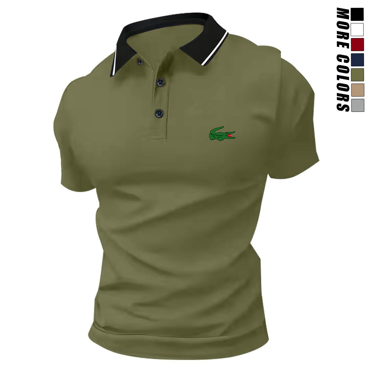 4-pack men&rsquo;s summer tops with animal print patterns, button placket and collar; polyester polo shirts that are machine washable, comfortable and stretchy&mdash;suitable for golf, everyday casual wear, fishing, and camping.,back to school,back to school shopping