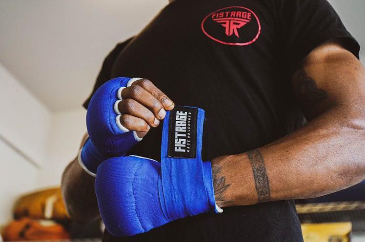 FISTRAGE Boxing Hand Wraps Inner Gloves for MMA & Kickboxing - Gel-Padded V-Foam, Elasticated Padded Cotton Bandage, Long Lasting Velcro Closure, Supportive Fit