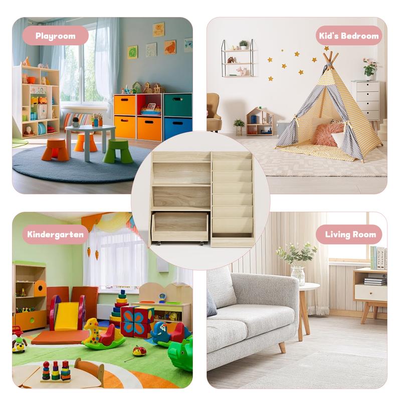 【LIVE】COZPAW 2 Tier/3 Tier Toy Storage Organizer with Movable Drawers, Large Capacity, Modern Design for Kids' Playrooms, Nursery, Kitchen, Bedrooms & Interior Organizing Furniture