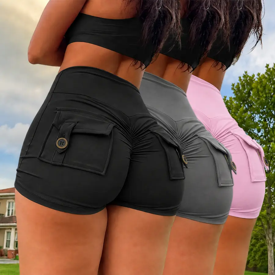 Women's Fashion Skinny Booty Shorts - Elegant Chic Spring/Summer Solid Color Close-Fitting Ultra-Short Clothes, High Stretch, Accurate Sizing, Butt-Lifting Casual Everyday Bottoms