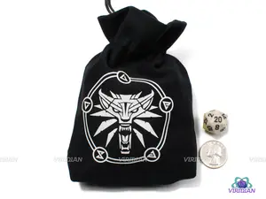 Geralt - School of the Wolf Dice Bag | The Witcher Dice Pouch Bag | Q Workshop