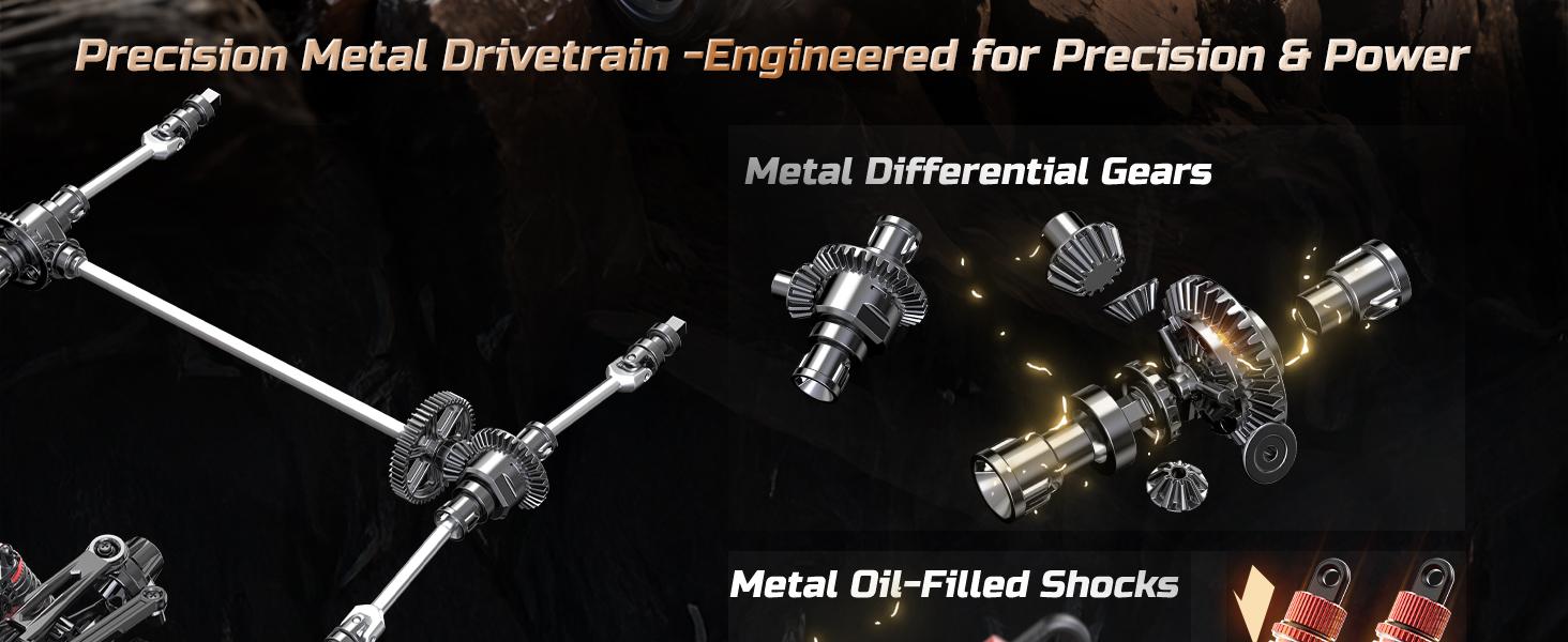 DEERC 9309E All Terrain Fast RC Cars 40KPH,4WD Electric Off-Road Remote Control Monster Truck,2.4Ghz High Speed Car,Waterproof Monster Truck with 2 Batteries