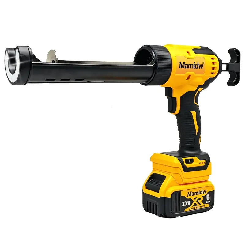 Cordless No-Drip Caulking Gun - 300KG Thrust, LED Light Ring, Lightweight Hand-Friendly Design, DIY Tool, Carpentry Tool, for Sealing, Grout Seal Applications, DIY Enthusiasts