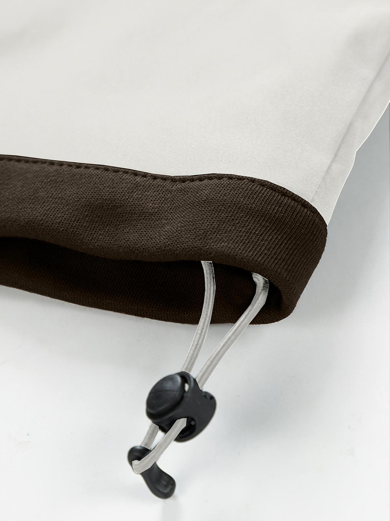 Men's Hooded Jacket Spring Autumn 2025 New Two-Piece Look Casual Loose Fit Youthful Coat with Brown Accents Menswear Stylish Overall Sweatshirts Tops Vibe Long Sleeve