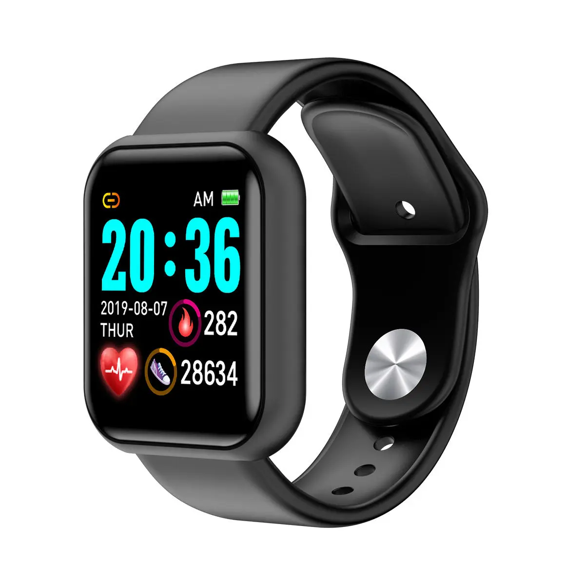 Fitness Smart Watch - Waterproof Minimalist Touchscreen Bluetooth Wearable, Fitness Tracking Digital Smart Watch, Smartphone-Compatible Electronic Device