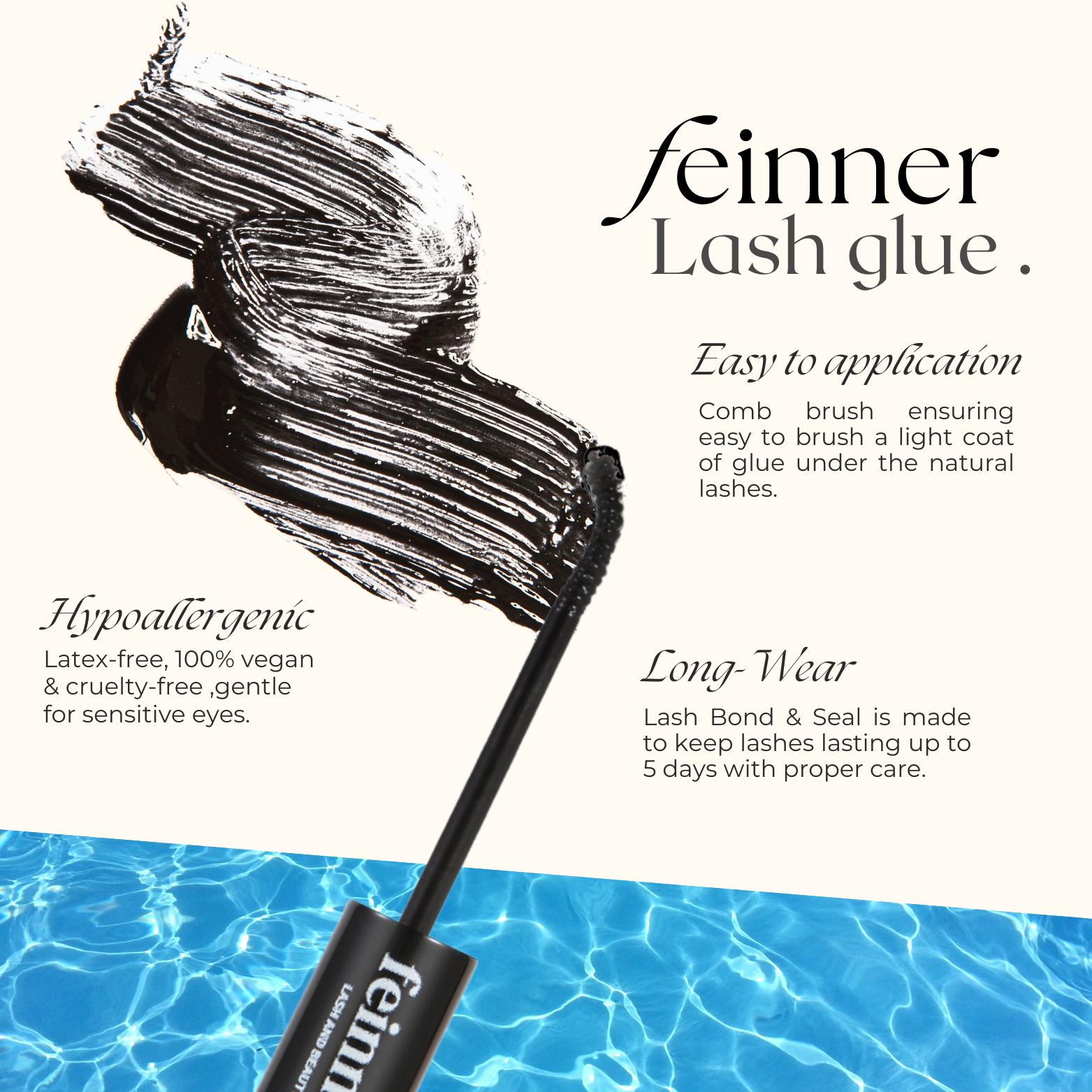 Feinner Classic DIY Lash Extension Kit Natural Look Waterproof with Bond Seal Remover Soft D Curl 8-16mm 8-12mm Mix for Beginners Friendly Salon Quality at Home Must-Have Cluster