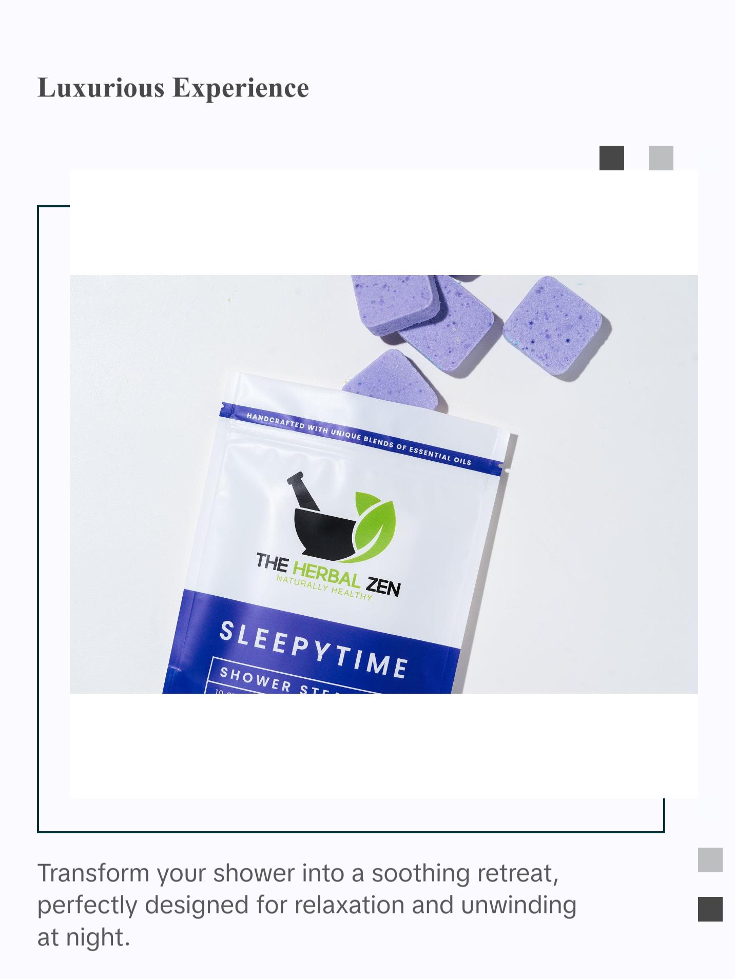 The Herbal Zen - Sleepytime Shower Steamers with Lavender and Chamomile Essential Oils for a Relaxing Night's Sleep Body Care Body Wash