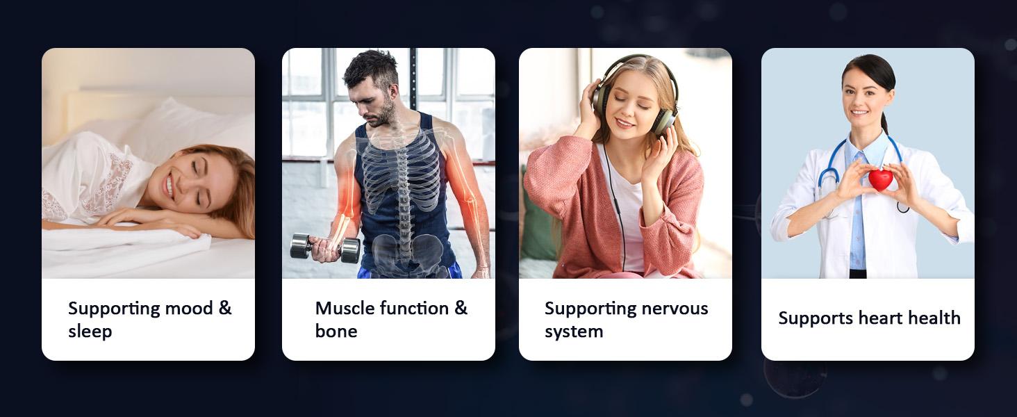 Totaria 12-in-1 700mg Magnesium Complex - Glycinate Citrate Malate Oxide Taurate Aspartate Orotate, Vegan Capsules for Muscle, Heart, and Relaxation Support