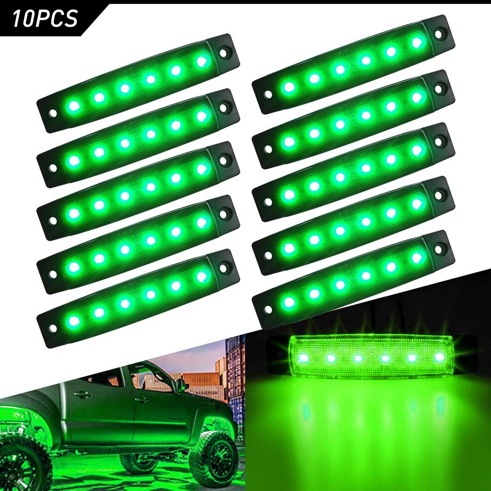 10x 3.8" Smoked Amber/Red/White/Green Side Marker Clearance Lights 6 LED for Truck Trailer 10x 3.8" Smoked Amber/Red/White/Green Side Marker Clearance Lights 6 LED for Truck Trailer