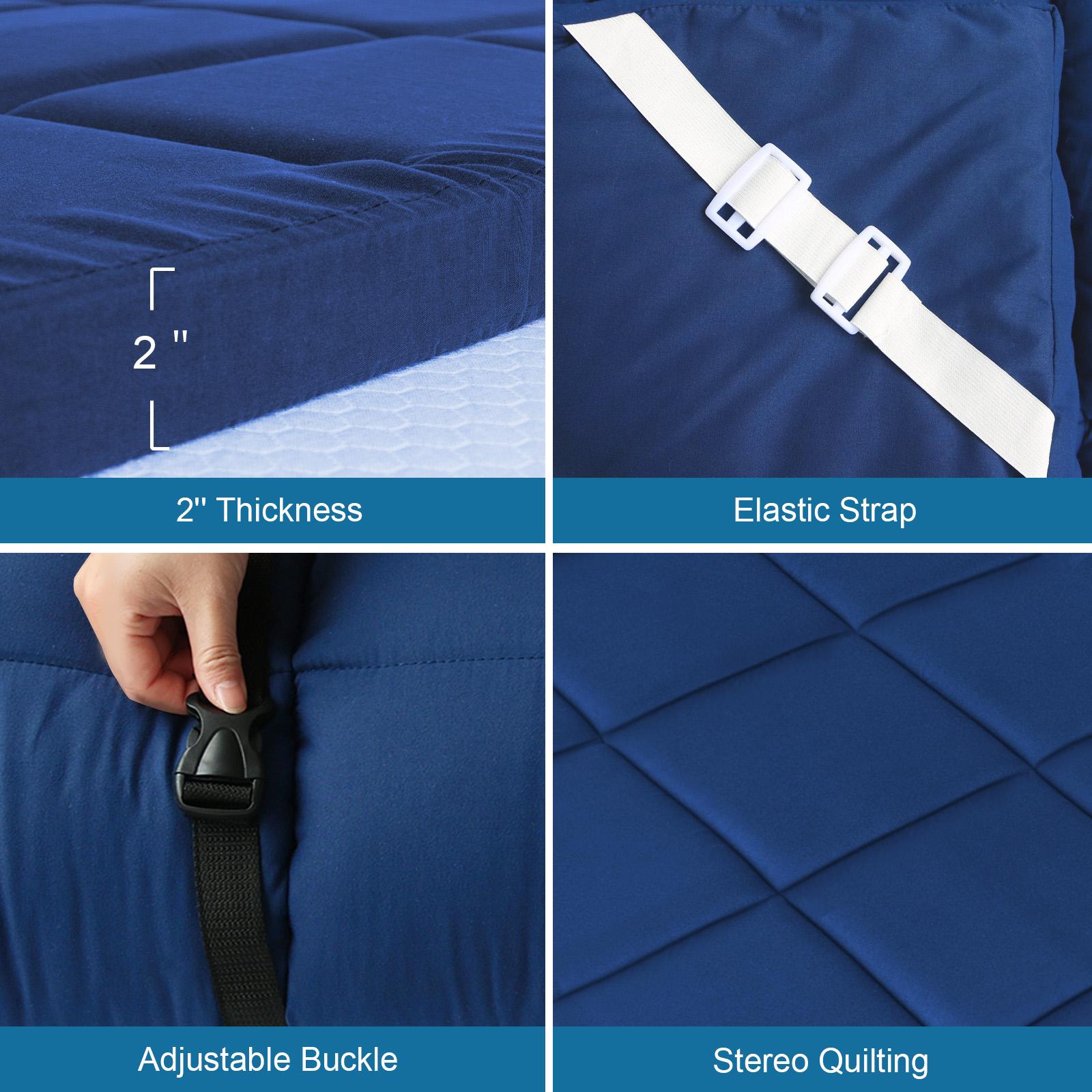 Premium Foam Quilted Camping Cot Pad Cot Mattress Topper, Ultra-Soft Breathable 75" x 30" Thick Outdoor Sleeping Pad for Camping Cot/RV Bunk/Narrow Twin Beds #TiktokShopSpringGlowUp