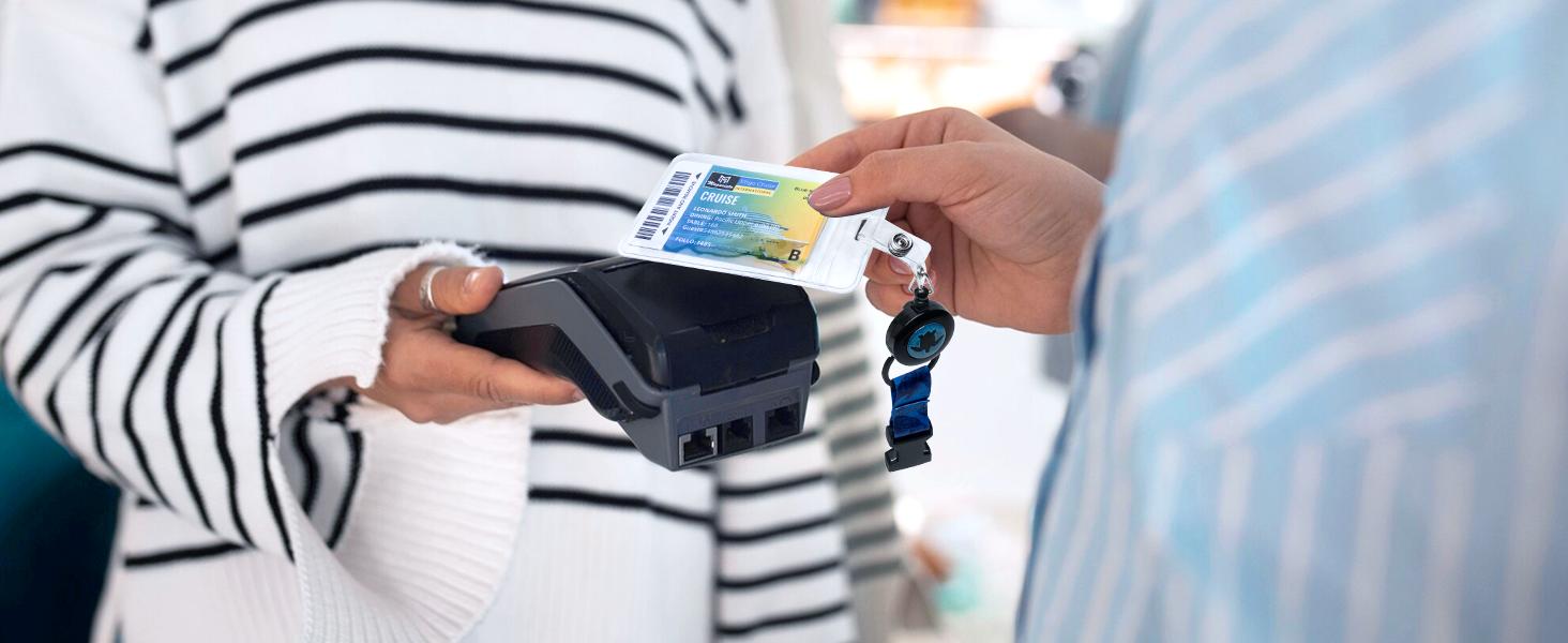 MNGARISTA Cruise Lanyards Adjustable Retractable Reel Waterproof ID Badge Holder for All Cruises Ships Key Cards 2pack Removable Cardholder