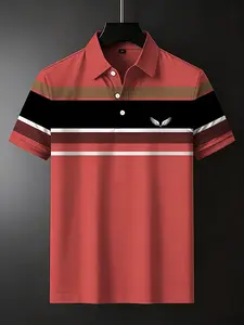 Men's Breathable Shirt - Comfortable for Summer Golf and Outdoor Activities, Comfortable Cutting with Button Details, Machine Washable