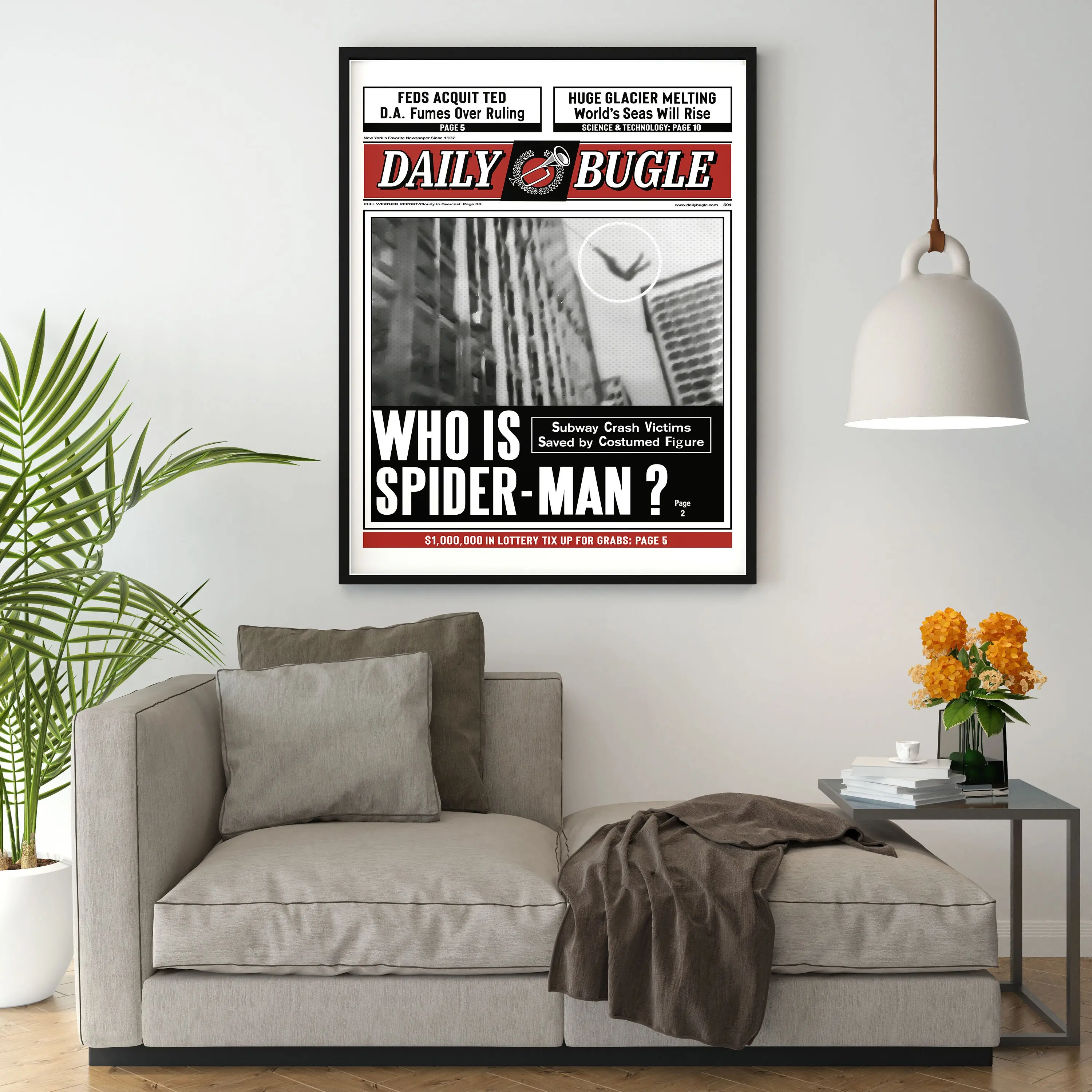 Spiderman Vintage Poster No Frame|   Spiderman Newspaper Poster|   Movie Poster|   Spiderman Wall Art