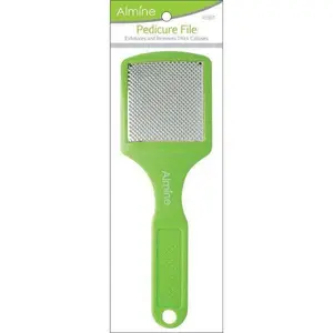 Almine Pedicure File - Exfoliates and Removes Thick Calluses - Model 1001 - Green Handle - Professional Grade
