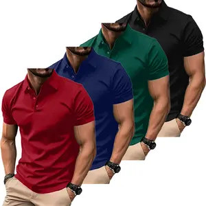 Men’s Casual Business Polo Shirt 4-Pack, Simple and Comfortable, Skin-Friendly Soft Fabric