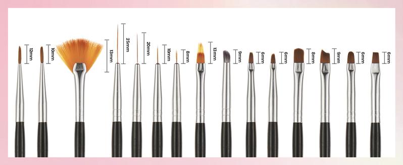 Beetles Valentines Nail Art Brushes Kit, Nail Dotting Tools, Nail Drawing Pens, Nail Dust Brush, Striping Nail Art Liner Brushes, Nail Art Pens with Nail Brush Holder Starter Nail Art Design Manicure Cutics Set newyearnewme valentinesday gift