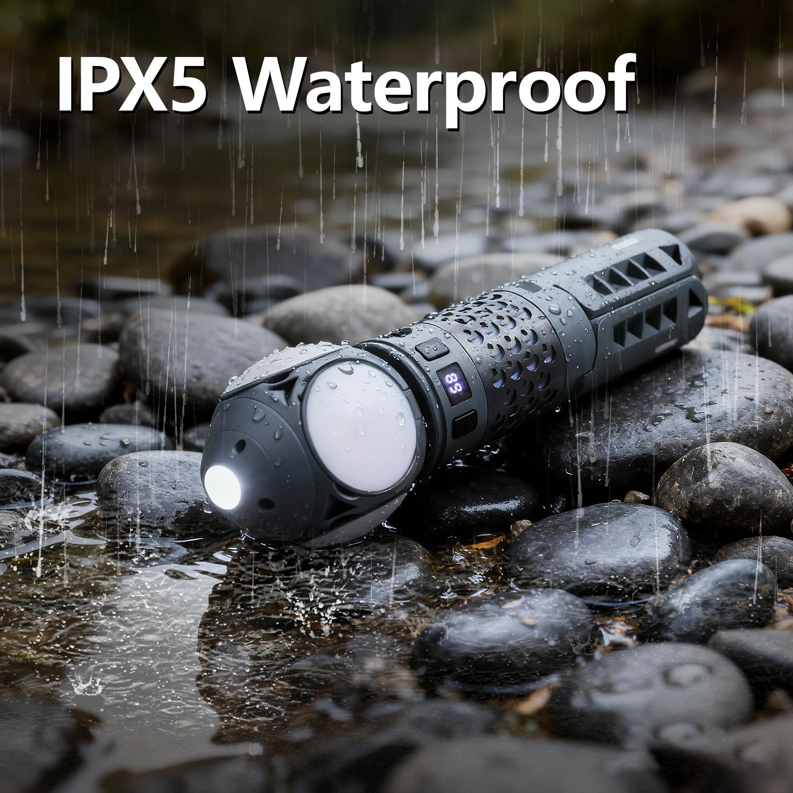 SKYFIRE Portable Camping Light, Telescopic Camping Lantern (with Rechargeable Power Supply), High Lumen Dimmable Magnetic Tent Lamp — Outdoor Work Light for Hiking, Camping, Home Emergencies