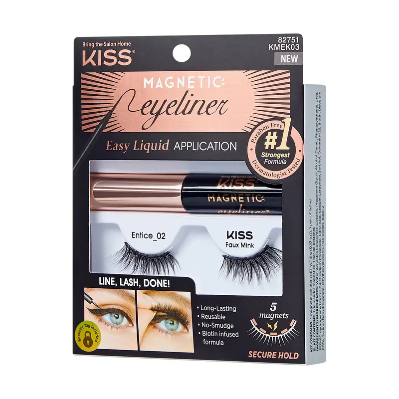 Kiss Magnetic Eyeliner & Lashes - Entice