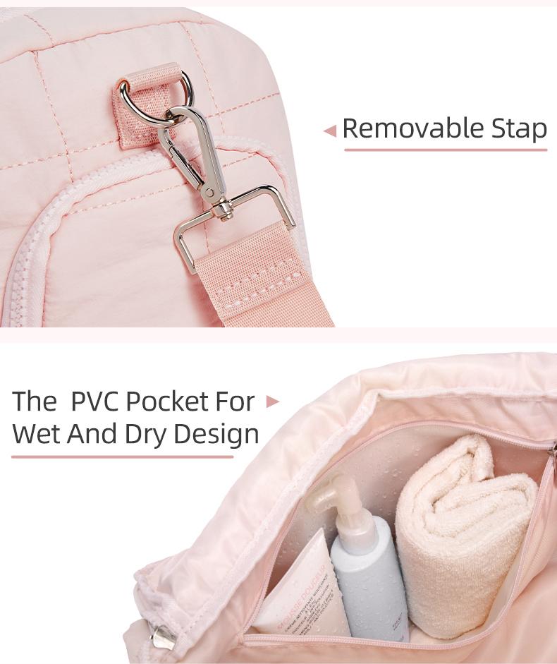 WESTBRONCO 2026 New In Chic Puffer 25L Travel Bag Duffle Bag with Wet Pocket Women Carry All Weekender Bag Waterproof Bag Gym Durable FASHION Bag for Winter Lightweight   Traveling Garment Hospital Bag Mom Gift for her