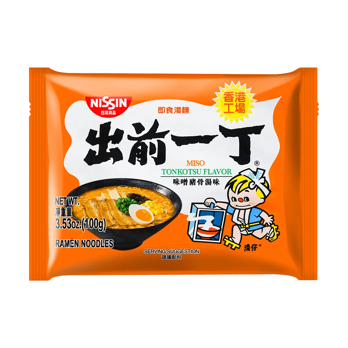 NISSIN Japanese Demae Miso Tonkotsu Ramen - Instant Noodles,3.52oz
