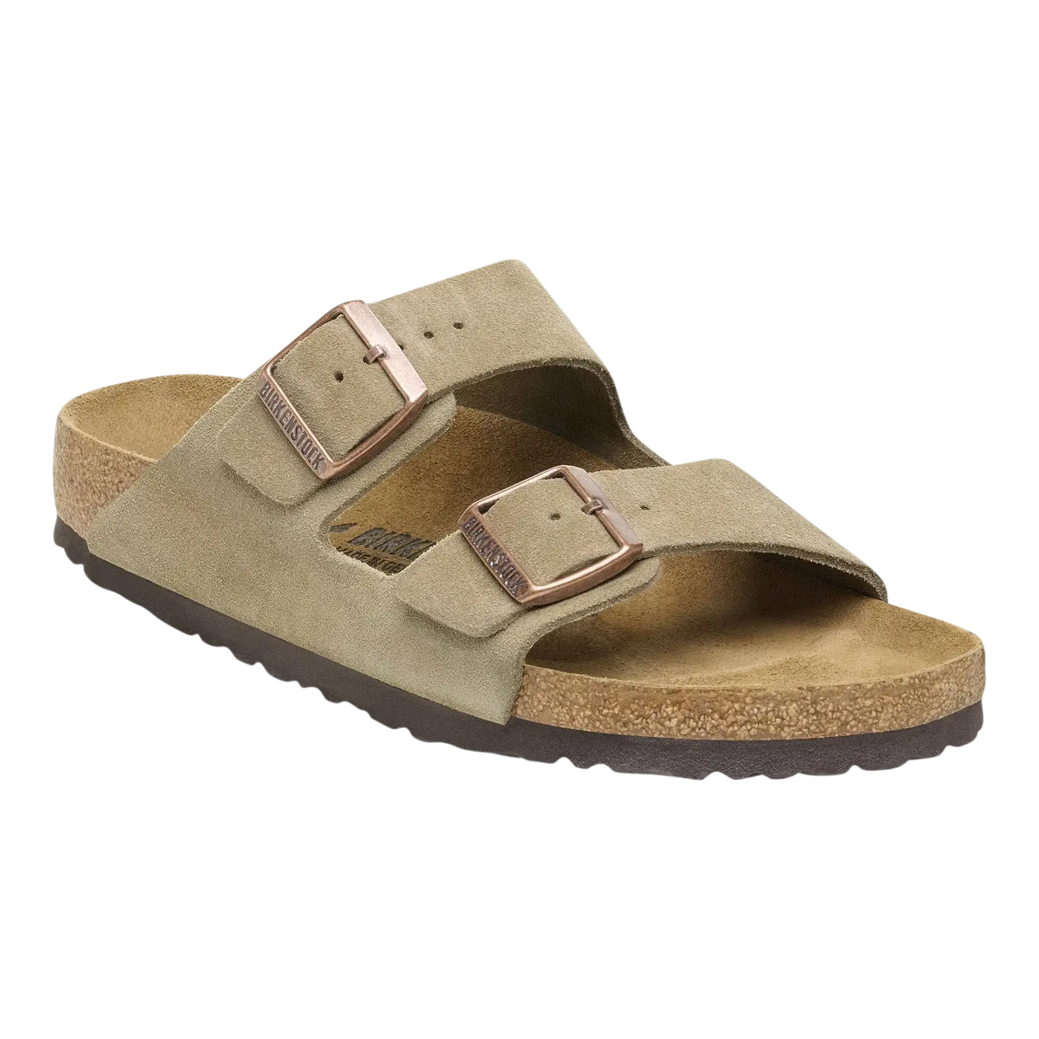 Birkenstock Arizona Sandal in Taupe Leather | Two-Strap