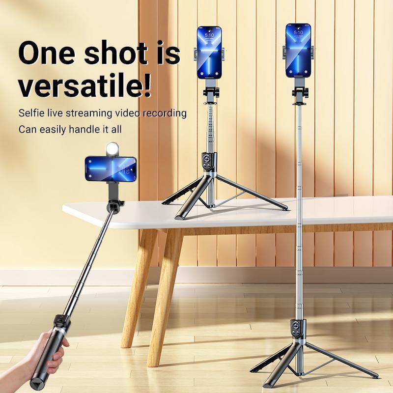 Multifunctional Selfie Stick Sports Camera Photography Travel Portable Live Mobile Phone Holder Tripod Vlogging Kit Videography Equipment for Sports Photography Travel Vlogging