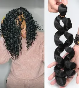 Goddess Bob French Loose Curl Crochet Hair – 12” (3 Bundles)