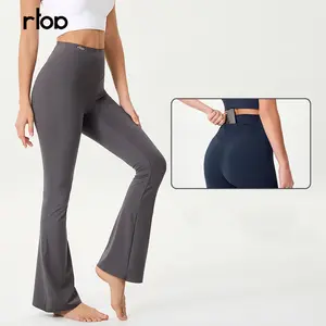 Rtop women’s shark leggings for yoga, high-waisted butt-lifting athletic running pants, slightly flared yoga leggings with a back pocket fitness low rise yoga pants Waist Flare Leg Workout scrunch sport tummy control