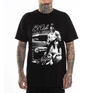 El Gallo Negro Vat0x L0c0x Blxxd In Blxd Out Mens Heavyweight Shortsleeve Casual Menswear Top Fabric Stylish T-Shirt S-5XL