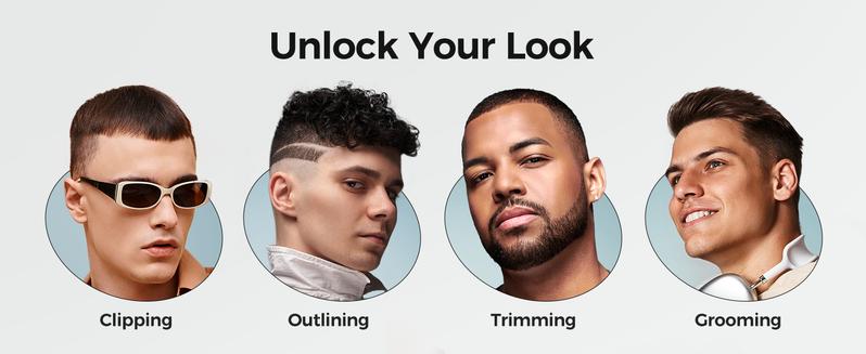 GLAKER Hair Clipper & Trimmer Kit - Cordless, LED Display, Long Battery Life, Adjustable Steel Blades, Spectacular Comfort - K11