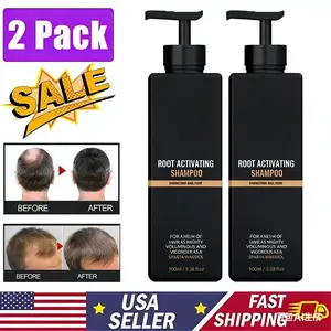 2Pack Root Activator Shampoo 100ml Natural Hair Shampoo for Scalp Care, Hair Root Strengthening, Thickening & Hair Loss Prevention, Nourishing Natural Formula for Men & Women Daily Hair Care