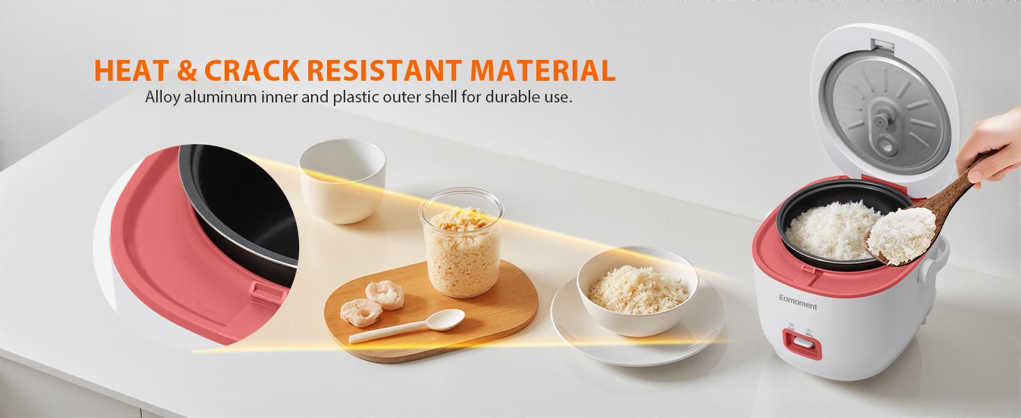 Automatic Mini Rice Cooker Robot - Compact & Easy One-Touch Operation Multifunction Appliance for White Brown Rice Oatmeal Soups Porridge Noodles - Non-Stick Coating & Balanced Heating