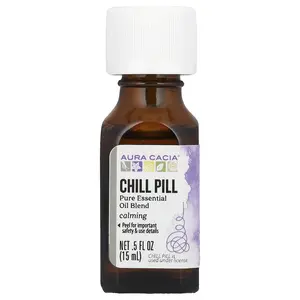 Aura Cacia Pure Essential Oil Blend, Chill Pill, 0.5 fl oz (15 ml)