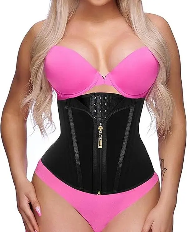 Minimalist Waist Trainer for Women, Breathable Mesh Tummy Control Shapewear with 15 Steel Bones & Zipper for Postpartum Recovery & Back Pain Relief, Activewear, Fabric, Sportswear, Hiking, Waist Trainers, Everyday, Waist Training