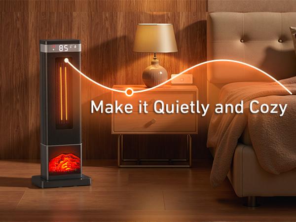【Clearance Deal】24Inch Space Heaters for Indoor Use, Portable Heater with 3 Light Colors, Adjustable Thermostat with Remote, Tip-over Protection Up to 95°F, 60°Oscillation 【Clearance Deal】24Inch Space Heaters for Indoor Use, Portable Heater with 3 Light Colors, Adjustable Thermostat with Remote, Tip-over Protection Up to 95°F, 60°Oscillation