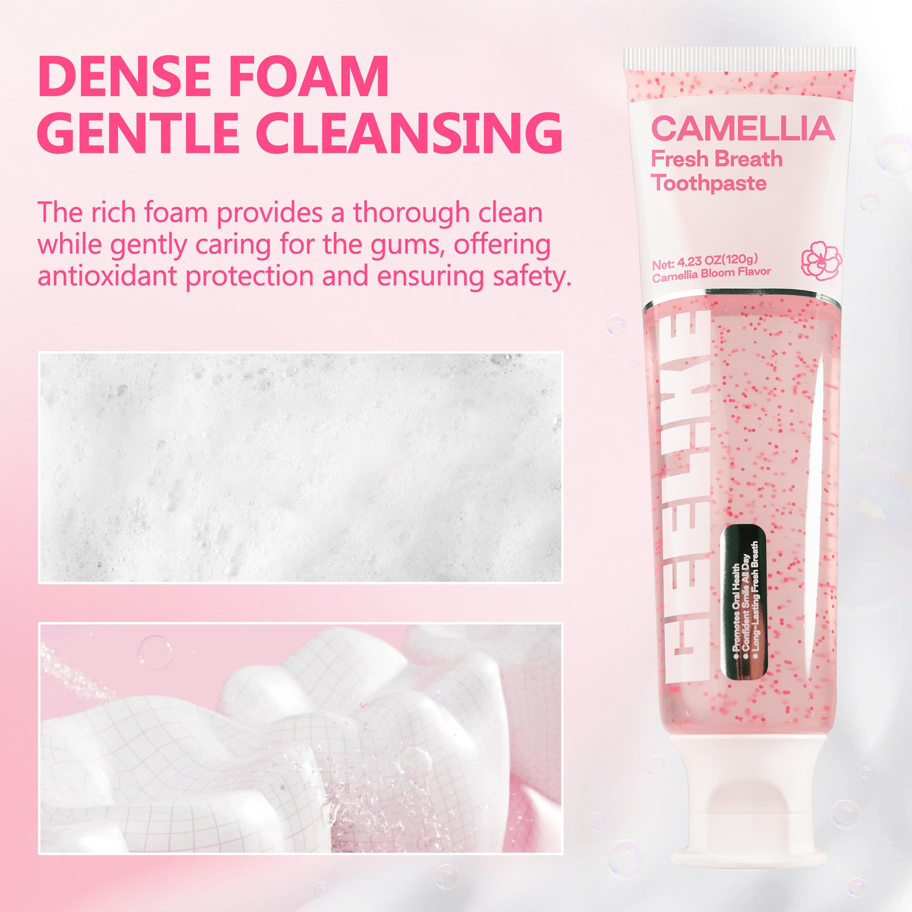 CEELIKE Toothpaste & Toothbrush Care Set | Camellia Fresh Breath Toothpaste + Oral Spray + Feather Soft Toothbrush, Value Pack