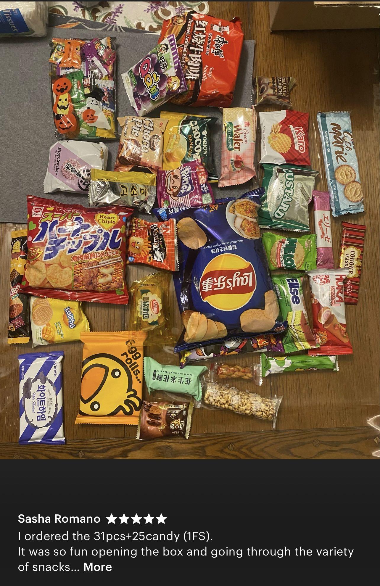 Multi sizes Asian Snack Box - Sweet & Savory Variety - Ramen, Candies, Drinks Random Surprise Set