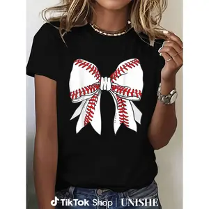Cotton Baseball Mom Graphic T-Shirt – Perfect for Mothers Day