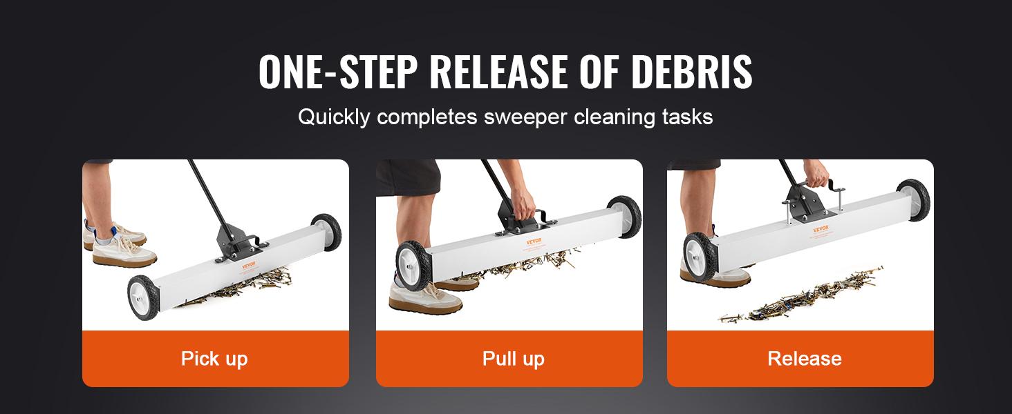 VEVOR 55Lbs Rolling Magnetic Sweeper with Wheels, TikTokShopBlackFriday,Push-Type Magnetic Pick Up Sweeper, 24-inch Large Magnet Pickup Lawn Sweeper with Telescoping Handle, Easy Cleanup of Workshop Garage Yard VEVOR 55Lbs Rolling Magnetic Sweeper with Wheels, TikTokShopBlackFriday,Push-Type Magnetic Pick Up Sweeper, 24-inch Large Magnet Pickup Lawn Sweeper with Telescoping Handle, Easy Cleanup of Workshop Garage Yard