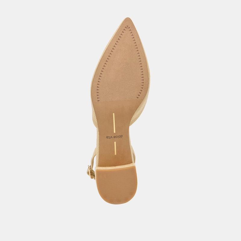 Dolce Vita CAREL HEELS LIGHT NATURAL RAFFIA
