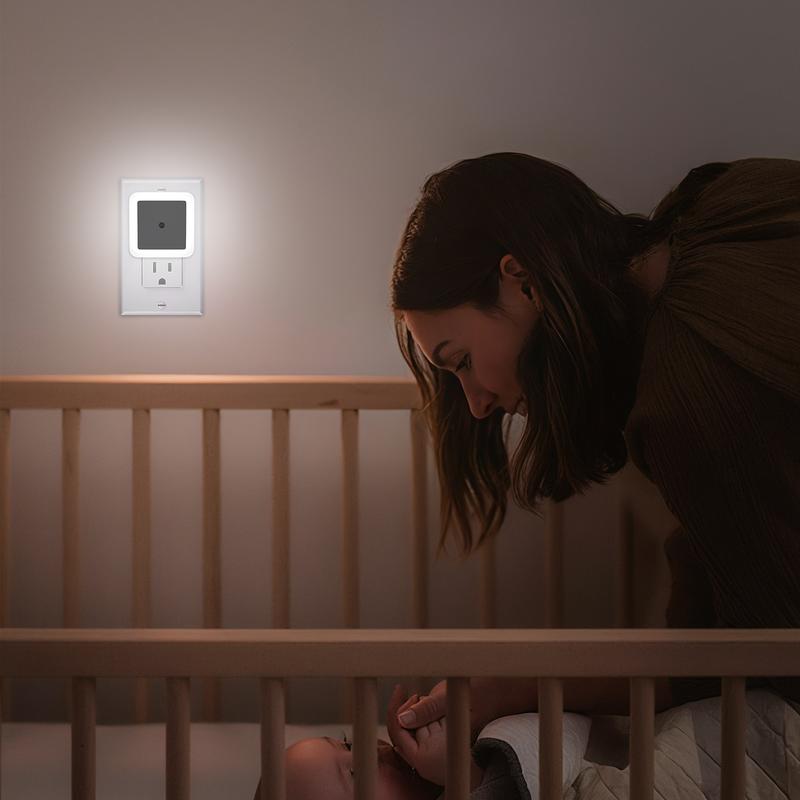 Night Light, Night Lights Plug into Wall 6-Pack, Plug in Night Light, Dusk to Dawn Nightlight Led Night Lights for Bedroom, Bathroom, Hallway Warm White Home Lighting