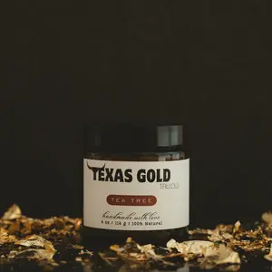 Texas Gold Tallow Tea Tree Balm - 4 oz / 120 ml - Handmade with Love - Natural Hydration & Skin Cleansing Benefits - US Crafted - Body Care, Acne, Herbal, Moisturizers, Nourishing, Cleanser