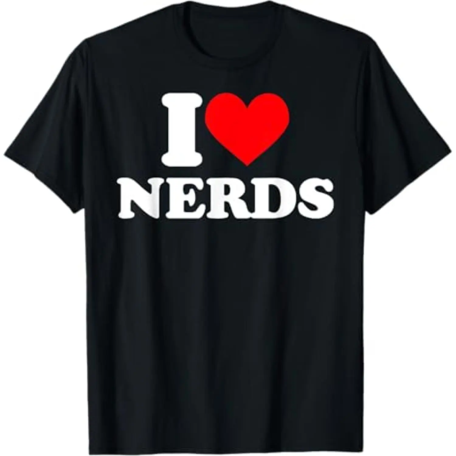 Soft Cotton Short-Sleeved Shirt I love nerds tshirt I heart nerds t shirt Man Top