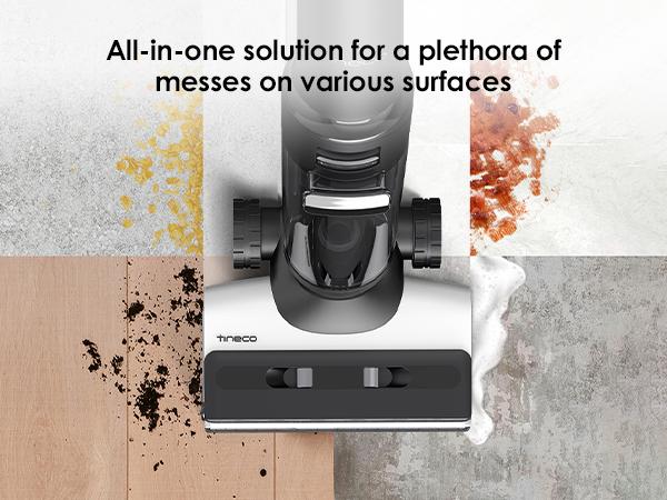 TINECO FLOOR ONE SWITCH S7 Smart Multi-Function Cleaner, Suitable for Whole-house Cleaning, Self-Cleaning, Extended Battery Lifespan, ZeroTangle Brush, Dual-Edge Cleaning, Safe for Children and Pets