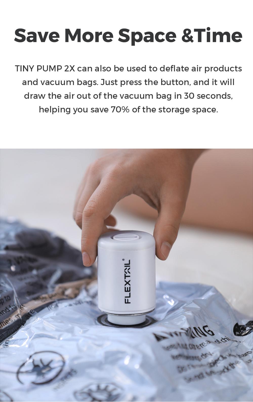 FLEXTAIL 3.3oz 4kPa TINY PUMP 2X Portable Air Mattress Pump with Magnetic Design, for Sleeping Pads Pool Floats Swimming Rings Airbed Double Travel Accessories Camping Supplies Camping Set